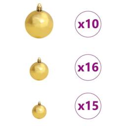 Berkfield Home Artificial Pre-lit Christmas Tree Green 240 cm PVC & Metal - thumbnail 9