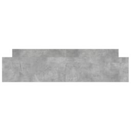 Berkfield Home Bed Frame with Headboard & Footboard Concrete Grey 200x200 cm - thumbnail 4