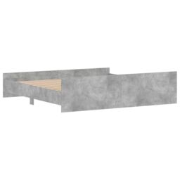 Berkfield Home Bed Frame with Headboard & Footboard Concrete Grey 200x200 cm - thumbnail 6