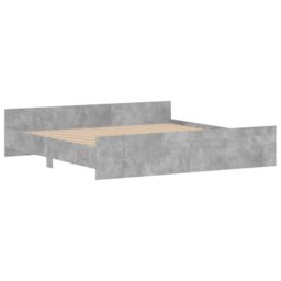 Berkfield Home Bed Frame with Headboard & Footboard Concrete Grey 200x200 cm - thumbnail 3