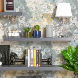 Harbour Housewares 3x 80cm Floating Wall Shelves - Wall Mountable for Storage & Display in Grey - Size: 3x 80 cm - thumbnail 5