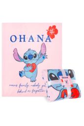 Disney Stitch Pink Flannel Fleece Blanket - thumbnail 1