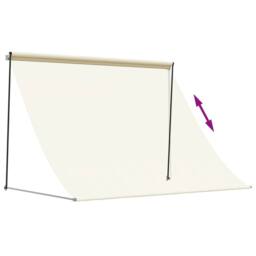 Berkfield Home Retractable Awning Cream 200x150 cm Fabric & Steel - thumbnail 6
