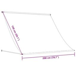 Berkfield Home Retractable Awning Cream 200x150 cm Fabric & Steel - thumbnail 9