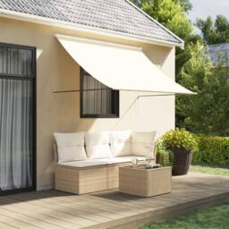 Berkfield Home Retractable Awning Cream 200x150 cm Fabric & Steel - thumbnail 2