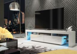 Creative Furniture TV Unit 200cm Sideboard Cabinet Cupboard TV Stand in White - thumbnail 3