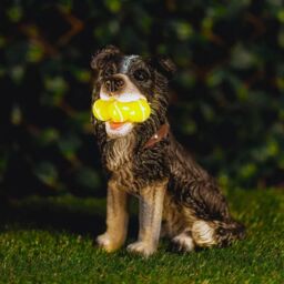 Marco Paul Solar Light Dog Garden Ornament Light Up Tennis Balls Puppy Statue in Bronze - thumbnail 1