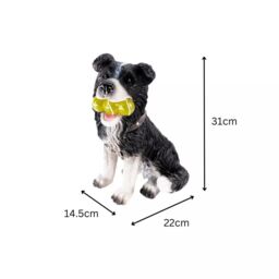 Marco Paul Solar Light Dog Garden Ornament Light Up Tennis Balls Puppy Statue in Bronze - thumbnail 6