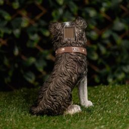 Marco Paul Solar Light Dog Garden Ornament Light Up Tennis Balls Puppy Statue in Bronze - thumbnail 5