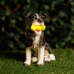 Marco Paul Solar Light Dog Garden Ornament Light Up Tennis Balls Puppy Statue in Bronze - thumbnail 2
