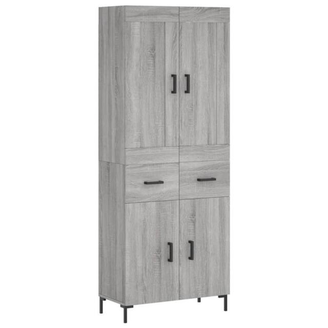 Berkfield Home Highboard Grey Sonoma 69.5x34x180 cm Engineered Wood - image 1