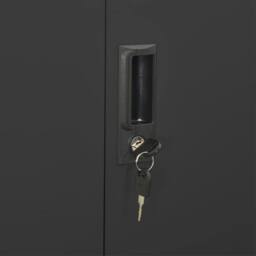 Berkfield Home Office Cabinet Anthracite 90x40x180 cm Steel in Black - Size: 90 x 40 x 180 cm - thumbnail 8