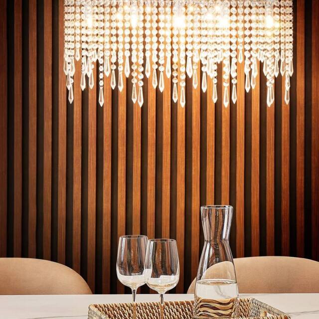 Wyld and Coco Crystal Chandelier - Chrome Finish Adjustable Height in Silver - image 1