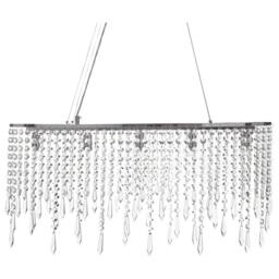 Wyld and Coco Crystal Chandelier - Chrome Finish Adjustable Height in Silver - thumbnail 2