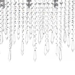 Wyld and Coco Crystal Chandelier - Chrome Finish Adjustable Height in Silver - thumbnail 5