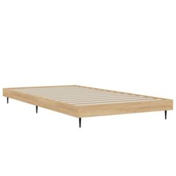 Berkfield Home Bed Frame Sonoma Oak 90x200 cm Engineered Wood in Brown - thumbnail 5