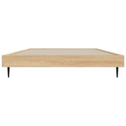 Berkfield Home Bed Frame Sonoma Oak 90x200 cm Engineered Wood in Brown - thumbnail 6