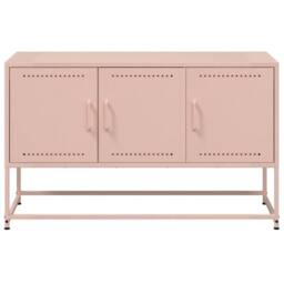 Berkfield Home TV Cabinet Pink 100.5x39x60.5 cm Steel - thumbnail 6