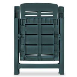 Berkfield Home Reclining Garden Chairs 6 pcs Plastic Green - thumbnail 6