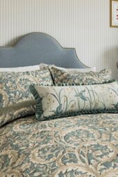 Sanderson 'Tilia Lime' Cotton Duvet Cover Set in Teal - Size: Super King - thumbnail 2
