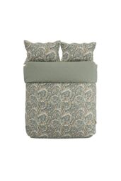 Sanderson 'Tilia Lime' Cotton Duvet Cover Set in Teal - Size: Super King - thumbnail 3