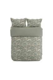 Sanderson 'Tilia Lime' Cotton Duvet Cover Set in Teal - Size: Super King - thumbnail 4