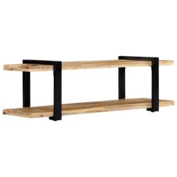 Berkfield Home TV Cabinet 130x40x40 cm Solid Mango Wood in Brown - Size: 130 x 40 x 40 cm - thumbnail 2