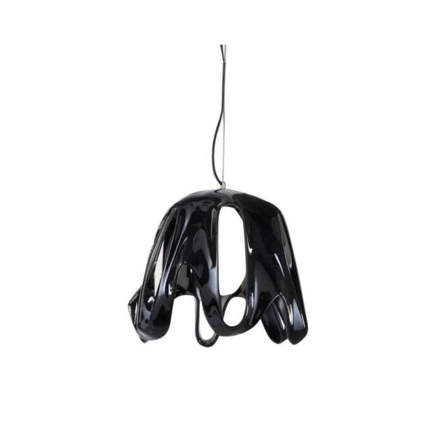 Netlighting Phantom Dome Pendant E27 Gloss Black Frosted White Glass Chrome - image 1