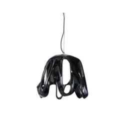 Netlighting Phantom Dome Pendant E27 Gloss Black Frosted White Glass Chrome