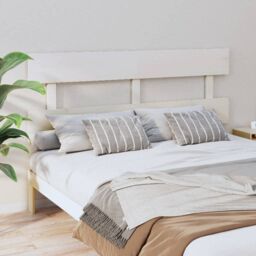 Berkfield Home Bed Headboard White 164x3x81 cm Solid Wood Pine - Size: 164 x 3 x 81 cm - thumbnail 1