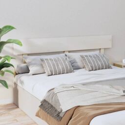 Berkfield Home Bed Headboard White 164x3x81 cm Solid Wood Pine - Size: 164 x 3 x 81 cm - thumbnail 4