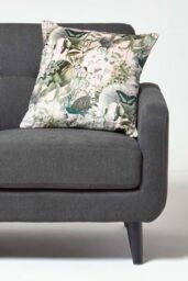 Homescapes Floral Butterfly Garden Grey Cushion 46 x 46 cm in Pink - thumbnail 3