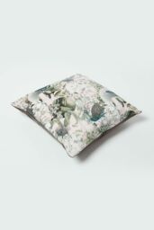 Homescapes Floral Butterfly Garden Grey Cushion 46 x 46 cm in Pink - thumbnail 5