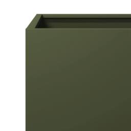 Berkfield Home Durable Garden Planter Olive Green 50x50x50 cm Steel - Size: 50 x 50 x 50 cm - thumbnail 7