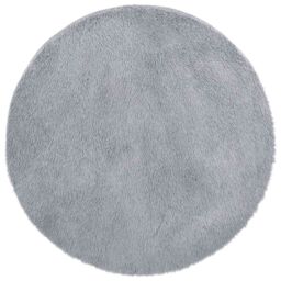 Berkfield Home Shaggy Rug High Pile NAVARRA Silver Grey 160x160 cm Polyester - Size: Medium - thumbnail 3