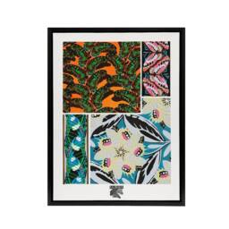 "Artery8 Bright Vintage Butterfly Patterns Framed Canvas Wall Art Print Seguy - Size: W12"" x H16""" - thumbnail 1