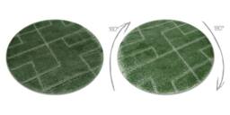 RugsX Dywaniki Łazienkowe Rug in Green - Size: 100 cm diameter - thumbnail 3