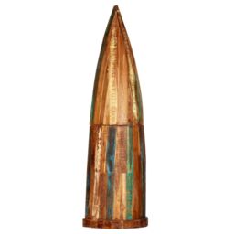 Berkfield Home Wine Rack 50x40x180 cm Solid Reclaimed Wood in Brown - Size: 50 x 40 x 180 cm - thumbnail 2