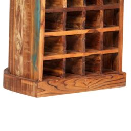 Berkfield Home Wine Rack 50x40x180 cm Solid Reclaimed Wood in Brown - Size: 50 x 40 x 180 cm - thumbnail 4