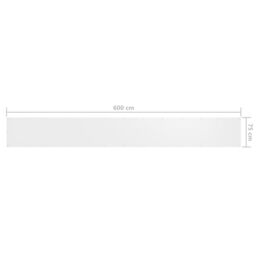Berkfield Home Balcony Screen White 75x600 cm Oxford Fabric - thumbnail 5