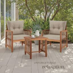 tectake Garden Furniture Set Eivissa in Natural - Size: 2 Seater - thumbnail 8