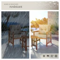 tectake Garden Furniture Set Eivissa in Natural - Size: 2 Seater - thumbnail 7