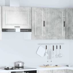 Berkfield Home Kitchen Wall Cabinet¬†Porto Concrete Grey Engineered Wood - thumbnail 3