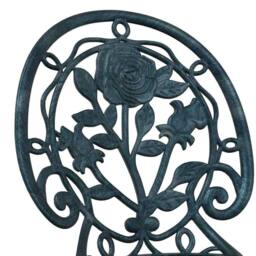 Berkfield Home 3-Piece Garden Bistro Set - Green Cast Aluminum - thumbnail 9