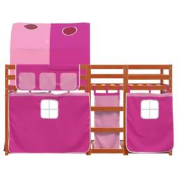 Berkfield Home Bunk Bed without Mattress Pink 90x200 cm Solid Wood Pine - thumbnail 5