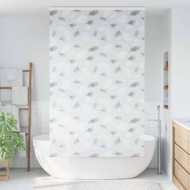 Berkfield Home Shower Roller Blind with Cassette 130x240 cm Fabric Width 126 cm in Grey - image 1