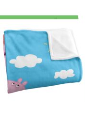 Hasbro Peppa Pig Kids Blanket 152x127cm Peppa & George Sunny Day in White - Size: 152x127 cm - thumbnail 3