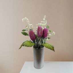 Pegdev Pack of 6 75cm Artificial Pink Banksia Stems for Floral Décor - thumbnail 3