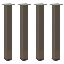 Berkfield Home Coffee Table Legs 4 pcs Natural Steel 72-74 cm Steel in Brown - thumbnail 2