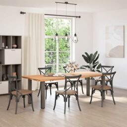 Berkfield Home Coffee Table Legs 4 pcs Natural Steel 72-74 cm Steel in Brown - thumbnail 3